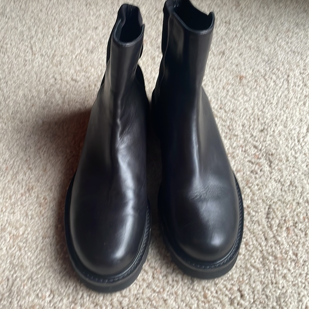 Stuart Weitzman 5050 Leather Lift Bootie Boot Size 10 Narrow AA - Picture 6 of 11